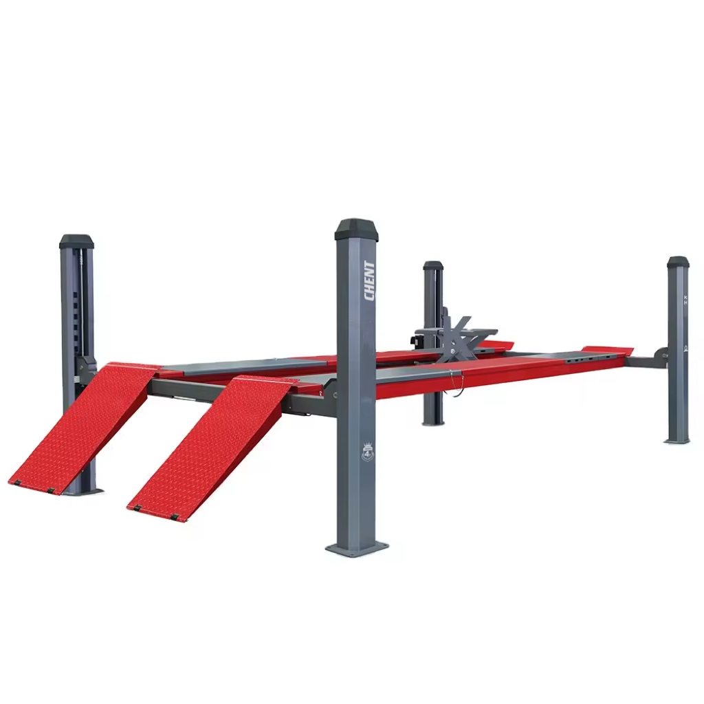 Wheel Alignment Machine - Four-Post Car Lift Platform Wheel Alignment